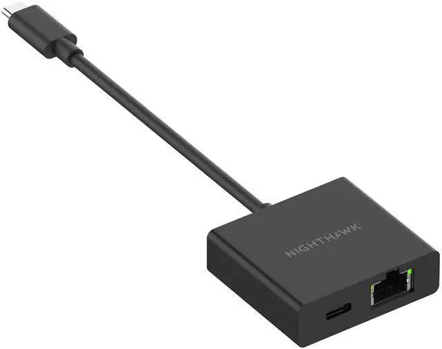 Main image of Nighthawk USB-C to Ethernet Adapter with 60W Passthrough Charging (USB2ETH) Fast Wired Gigabit Ethernet Universally Compatible with Nighthawk Mobile Hotspots, Laptops, Tablets & More