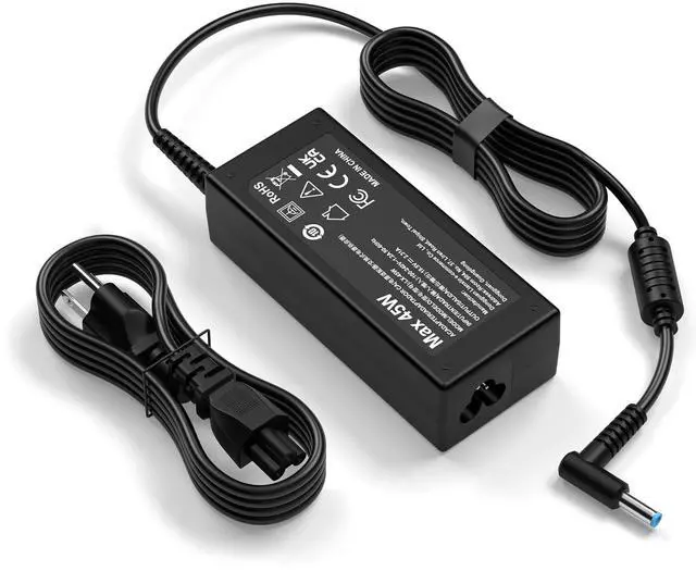 Main image of Replacement for HP Laptop Charger 45W;Compatible with HP Stream Pavilion Laptop Computer Blue Tip Power Adapter
