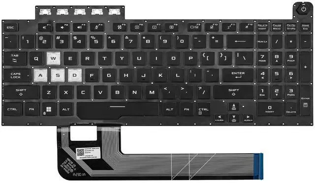 Main image of Replacement Keyboard for Asus TUF Gaming A15 F15 FX506 FX506U FX506II FX506IH FA506 FA506IV FA506IU TUF Gaming F17 FX706 FX706L FX706U TUF A17 FA706 Series Laptop with RGB Backlight