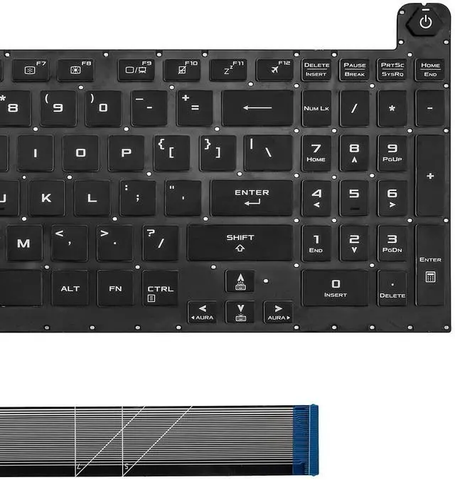 Alt view image 3 of 5 - Replacement Keyboard for Asus TUF Gaming A15 F15 FX506 FX506U FX506II FX506IH FA506 FA506IV FA506IU TUF Gaming F17 FX706 FX706L FX706U TUF A17 FA706 Series Laptop with RGB Backlight