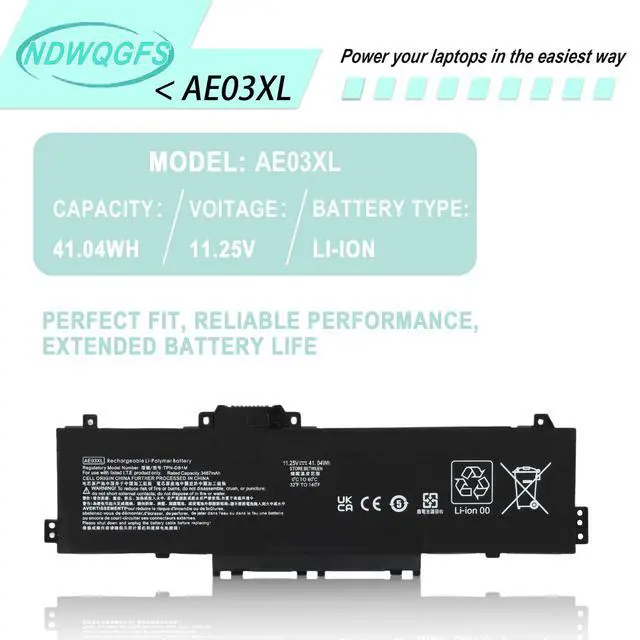 Alt view image 6 of 7 - AE03XL N21969-005 Laptop Battery Replacement for HP 240G10 250G10 255G10 14-EP 15-FC Series Compatible with AE03041XL N20951-CC1 HSTNN-OB3E TPN-DB1N