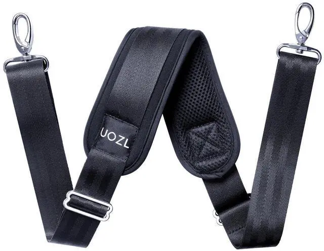 Main image of 59 Inch Shoulder Straps, Soft with Ultra-Thick Fixed Shoulder Pad, Two Way Independently Adjustable Buckle Replacement Straps for Laptop Bag Messenger Bag Tool Bag Luggage,Black