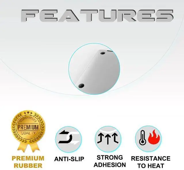 Alt view image 4 of 7 - 12 x Rubber Silicone Feet Dot(Diameter:0.575inch/14.6mm) with Adhesive,Compatible with DELL,Asus,Lenovo,HP Laptop,Computer Case,Keyboard Riser,Appliance Feet,Multiple Purpose(Black)
