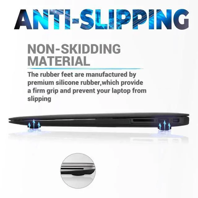 Alt view image 6 of 7 - 12 x Rubber Silicone Feet Dot(Diameter:0.575inch/14.6mm) with Adhesive,Compatible with DELL,Asus,Lenovo,HP Laptop,Computer Case,Keyboard Riser,Appliance Feet,Multiple Purpose(Black)