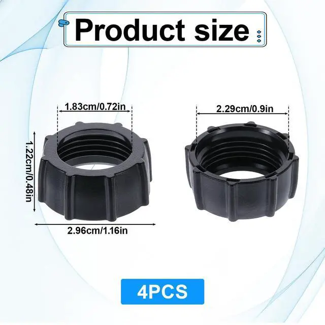 Alt view image 3 of 7 - 4 PCS Car Phone Mount Replacement Parts, Tightening Nut for Replacement Car Mount Screw-On 17mm Tightening Nut Ball Fixed Adapter Head Bracket Holder Ring for DVR Camcorder Wireless Charger