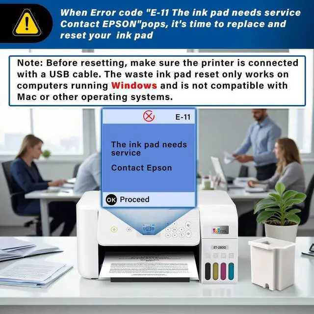Alt view image 2 of 6 - Waste Ink Pad Replacement with Reset Software for Ecotank ET-2800 ET-4800 ET-2720 ET-2803 ET-2400 ET-4700 2800 4800 2720 2803 ET2800 ET4800 Printer, Maintenance Box with Reset Software (2 Packs)
