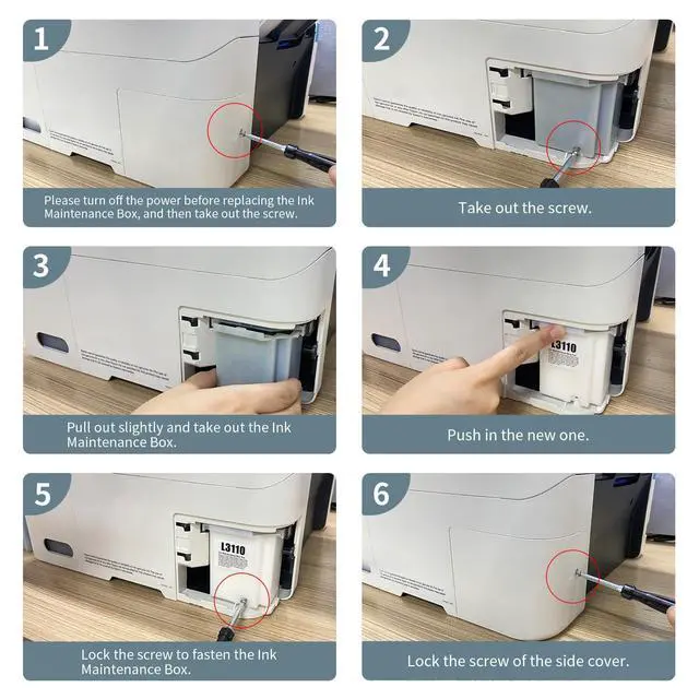 Alt view image 6 of 7 - Waste Ink Pad Replacement for Eco Tank Printer ET2800 ET2803 ET2400 ET4800 ET4700 ET2720 ET2820 ET2710 ET2712 L3110 Printer Replacement, Contain 2 Reset Keys and Software, 2 Packs