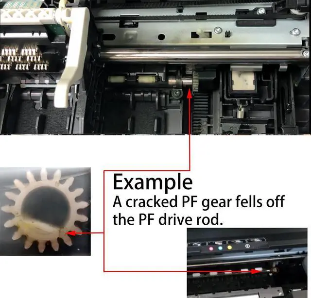 Alt view image 3 of 7 - Paper Feed (PF) Gear Replacement for HP OfficeJet Pro 6900 Series Fix Carriage Jam or Stuck Printhead in 6901, 6958, 6968, 6978, 6979 DIY Printer Repair Part