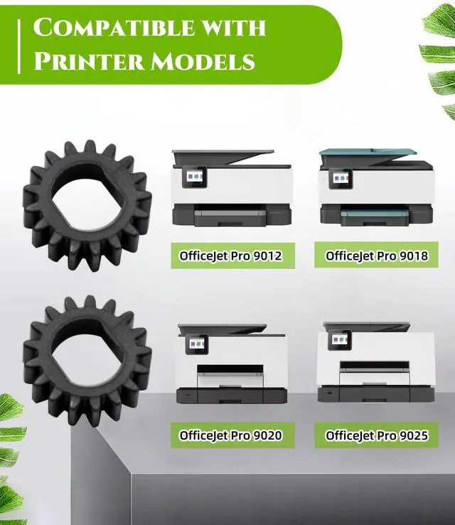 Alt view image 4 of 6 - 2 Pcs Paper Feed Gear Replacement Fits for HP OfficeJet Pro 9012 9018 9020 9025 Printers, Upgraded Printer Replacement Parts
