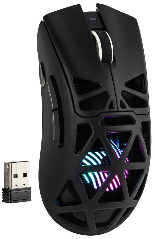 Main image of Aula SC620 Gaming Mouse, 2.4G/USB-C/BT Wireless Mouse with 400mAh Battery, Adjustable 12,000 DPI & 1000 Polling Rate, PAW3311 Sensor, RGB Lighting, Programmable Buttons, for Win/Mac (Black)