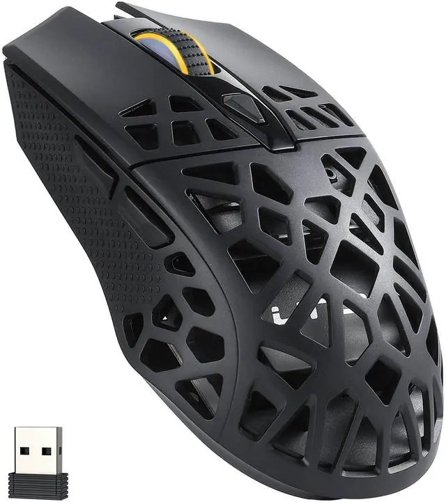Main image of GM023 Tri-Mode Wireless Gaming Mouse, 79g Ultra-Light Honeycomb Ergonomic Gaming Mouse, 2.4Ghz/BT/Wired, 6-Level DPI 8000, 6 Programmable Buttons, Pro Software