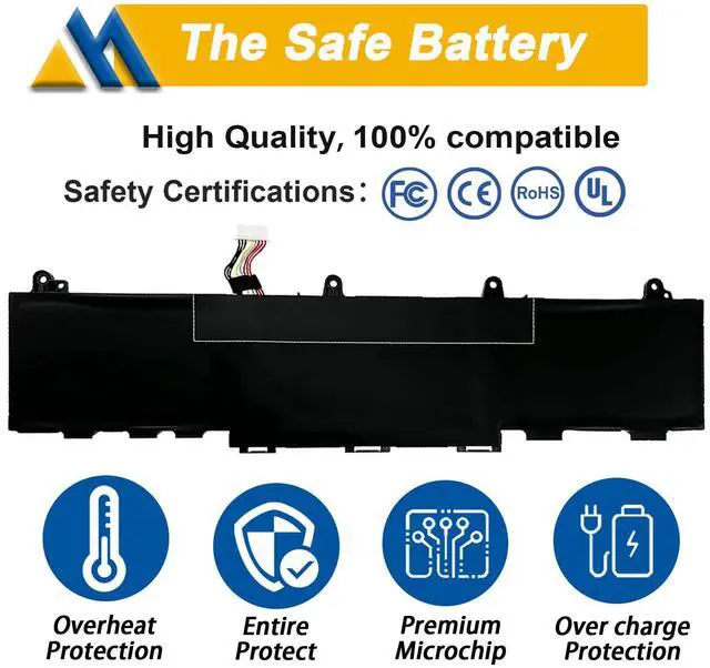 Alt view image 3 of 7 - CC03XL 53Wh Replacement Laptop Battery for HP ZBook Firefly 14 G7 G8 EliteBook 830 835 840 845 G7 G8 Probook 635 Aero G7 G8 Series HSTNN-DB9Q L77608-2C1 L77608-421 L78555-005 CC03053XL-PL 11.55V