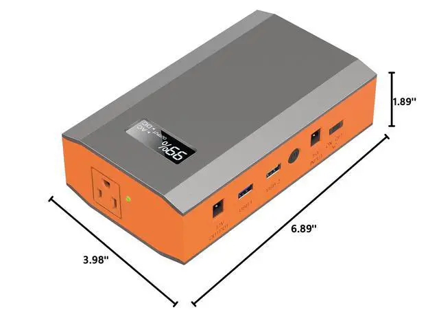 Alt view image 3 of 7 - Portable Power Bank with AC Outlet, 65W 110V Portable Laptop Charger Battery Bank 24000mAh External Battery Pack Backup Power Source for Outdoor Tent Camping RV Smart Devices Use