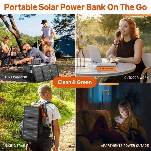 Alt view image 6 of 7 - Portable Power Bank with AC Outlet, 65W 110V Portable Laptop Charger Battery Bank 24000mAh External Battery Pack Backup Power Source for Outdoor Tent Camping RV Smart Devices Use