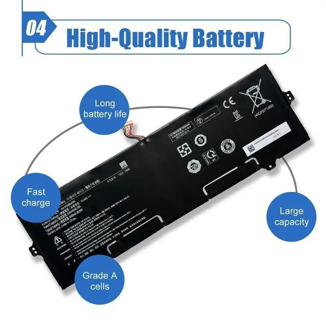 Alt view image 6 of 7 - Laptop Battery 68Wh Compatible with Samsung Galaxy Book Pro 360 15 15.6" NP950XDB NP950XDB-KA1US NP950XDB-KB1US NP950XDB-KC3US NP950XDB-KC5US NP950QDB NP950QDB-KB1US NP950QED-KB1US 15.44V