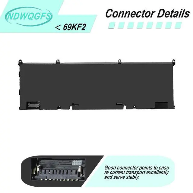 Alt view image 4 of 7 - 69KF2 86Wh Battery Replacement for Dell XPS 15 9510 9500 9520 Precision 5550 5560 5570 G15 5511 5520 Alienware M15 M17 R3 R4 | 11.4V 6-Cell Replacement
