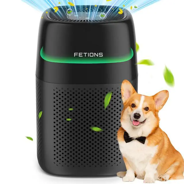 Alt view image 2 of 7 - Air Purifier for Bedroom Up to 1250 ft², H14 True Air Purifier for Home Pets, Small Air Purifier with Sleep Mode, 4 Fan Speeds, 5 Night Light Modes, Fragrance Function