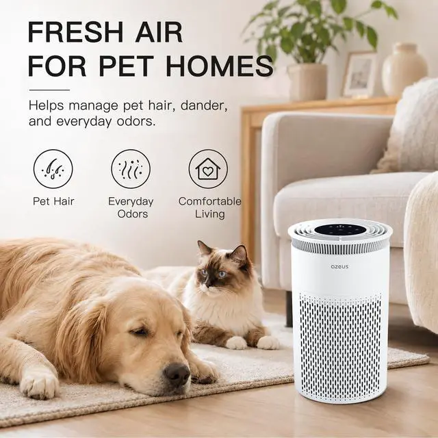 Alt view image 3 of 7 - True HEPA Air Purifier (C8) 3-Stage Filtration System, 360° Air Intake, Ultra-Quiet, Ideal for Large Rooms, and Ozone Free (Medium)