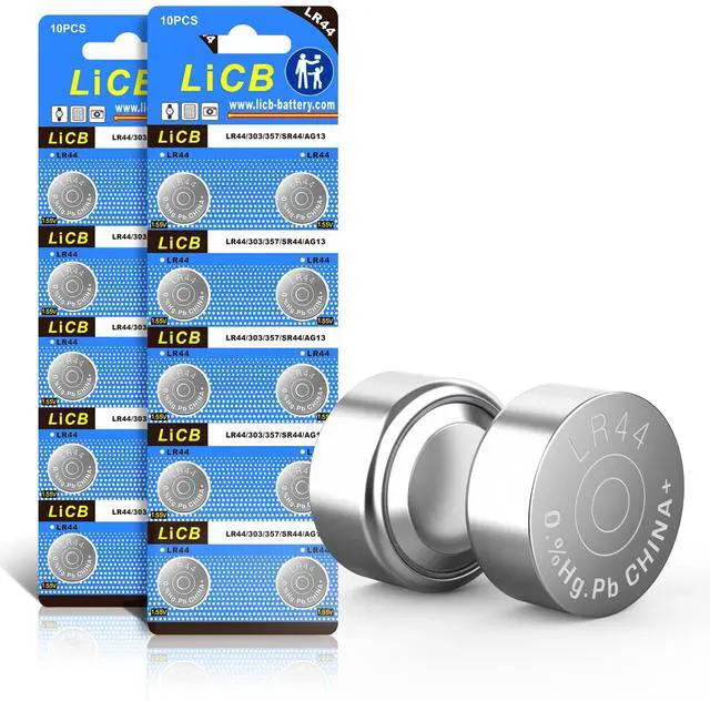 Main image of LiCB 20 Pack LR44 AG13 357 303 SR44 Battery 1.5V Button Coin Cell Batteries
