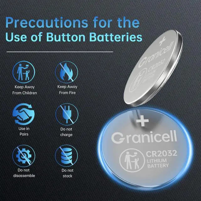 Alt view image 5 of 7 - CR2032 Battery Compatible with AirTag 2032 Lithium 3V Coin Battery for Child Safety, Suitable for Key Fobs, Smart Sensors, Scales, Candles and More 50 Count