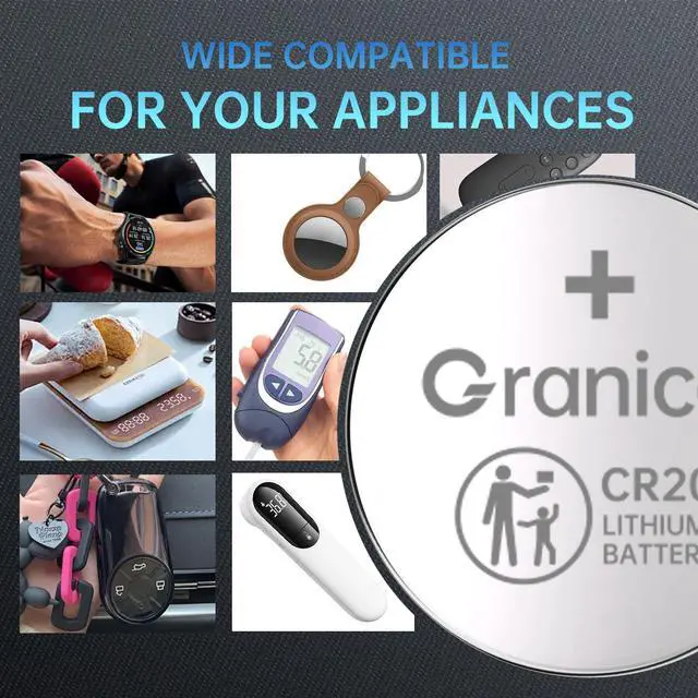 Alt view image 6 of 7 - CR2450 Battery Lithium 3V Coin Battery Long Lasting, Suitable for Key Fobs, Remote Control, Alarm Clock and More(CR2450-20)