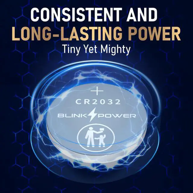 Alt view image 2 of 6 - Blinkspower CR2032 Lithium 3V Coin Battery, 25 Pack 2032 Battery, Child-Safe & Longest Lasting for AirTag, Car Remote Key