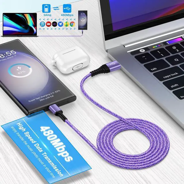 Alt view image 5 of 7 - USB C Samsung Charger Fast Charging Cord 6FT for Samsung Galaxy S26 Ultra S26+ S26 S25 FE Plus S24 A17 A36 A16 A26 A56 Z Fold 7 Flip 7 6, 3.1A USB A to USBC Cable Android Charger Phone Carplay Cable