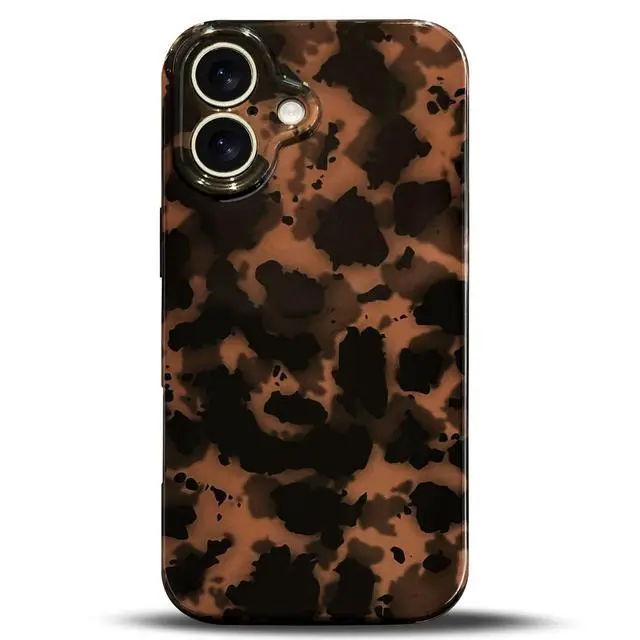 Alt view image 7 of 7 - Anuck for iPhone 16 Plus Case Tortoise Shell Phone Case, Cute Chic Amber Leopard Cheetah Print Aesthetic Design Full Camera Protection, Soft TPU Slim Shockproof Cover 6.7" for Women Girls Men-Tortoise