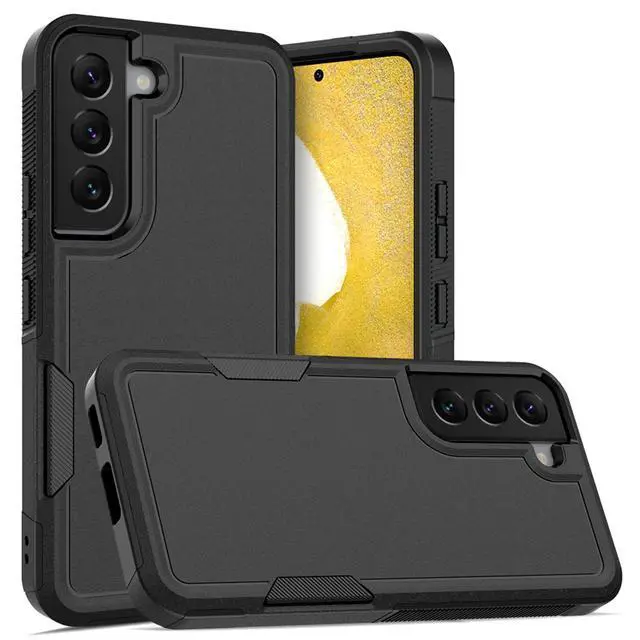 Alt view image 7 of 7 - for Samsung Galaxy S22 Case: Dual Layer Protective Heavy Duty Cell Phone Cover Shockproof Rugged with Screen Protector - Military Protection Bumper Tough - Samsung Galaxy S22 5G 2022, 6.1 inch, Black