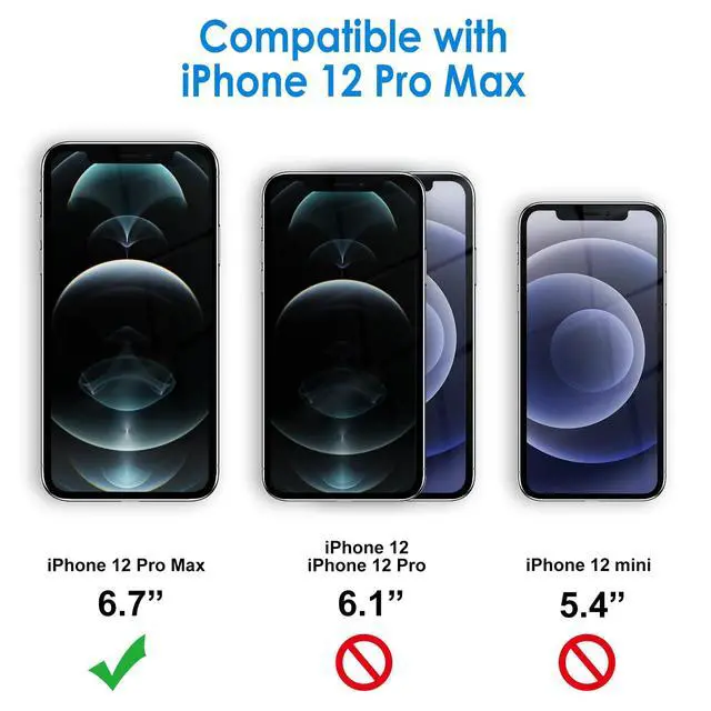 Alt view image 2 of 6 - JETech Screen Protector for iPhone 12 Pro Max 6.7-Inch, Tempered Glass Film, 3-Pack