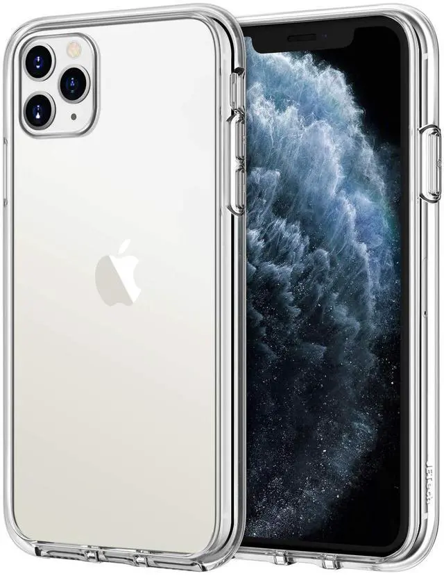 Main image of JETech Case for iPhone 11 Pro 5.8-Inch, Non-Yellowing Shockproof Phone Bumper Cover, Anti-Scratch Clear Back (Clear)