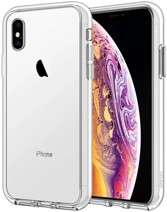Main image of JETech Case for iPhone Xs and iPhone X 5.8-Inch, Non-Yellowing Shockproof Phone Bumper Cover, Anti-Scratch Clear Back (Clear)