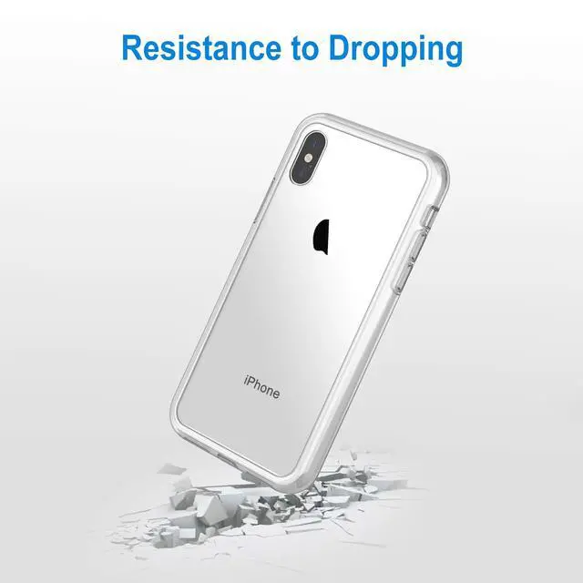 Alt view image 5 of 7 - JETech Case for iPhone Xs and iPhone X 5.8-Inch, Non-Yellowing Shockproof Phone Bumper Cover, Anti-Scratch Clear Back (Clear)