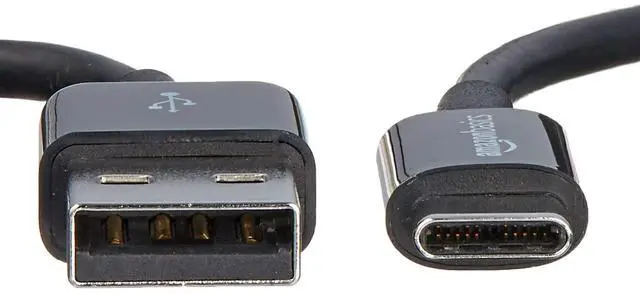 Alt view image 2 of 5 - Amazon Basics USB-C to USB-A 2.0 Fast Charger Cable, 480Mbps Speed, USB-IF Certified, for Apple iPhone 16/15, iPad, Samsung Galaxy, Tablets, Laptops, 6 ft, Black