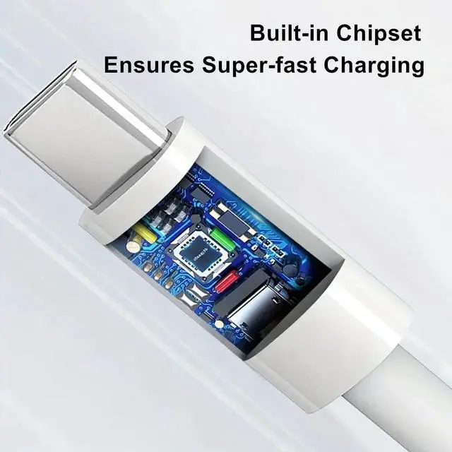 Alt view image 3 of 6 - weishan 20-Pack Bulk USB C Charger Cable - Multipack Type-C Charging Cords, USB 2.0 for Phones and Tablets, 3.3ft White
