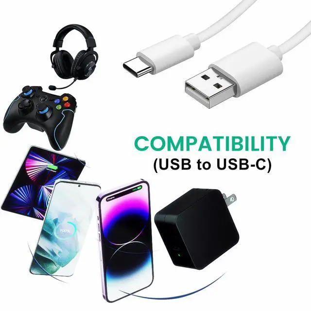 Alt view image 2 of 6 - weishan 20-Pack Bulk USB C Charger Cable - Multipack Type-C Charging Cords, USB 2.0 for Phones and Tablets, 3.3ft White