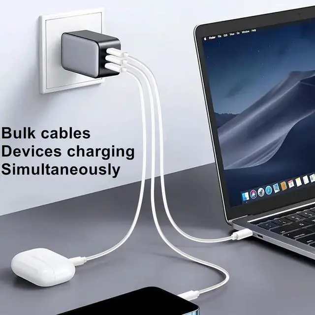 Alt view image 4 of 6 - weishan 20-Pack Bulk USB C Charger Cable - Multipack Type-C Charging Cords, USB 2.0 for Phones and Tablets, 3.3ft White