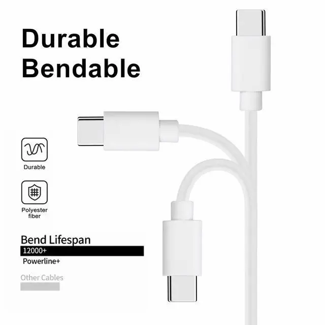 Alt view image 5 of 6 - weishan 20-Pack Bulk USB C Charger Cable - Multipack Type-C Charging Cords, USB 2.0 for Phones and Tablets, 3.3ft White