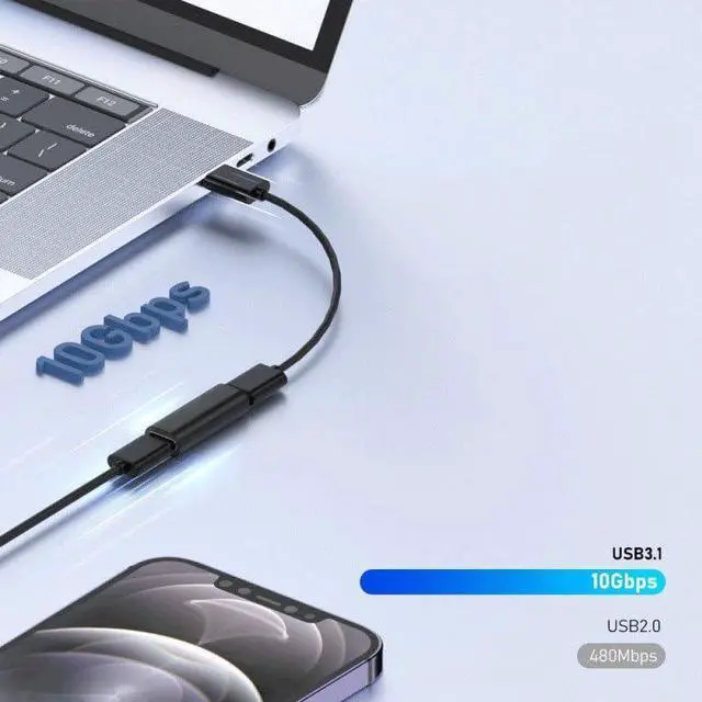 Alt view image 2 of 4 - USB C Female to Female Coupler, 2Pack USB 3.1 Type C Adapter Extension Connector for Connecting 2 USB-C Cables, Compatible Supports Fast Charging Data Transfer