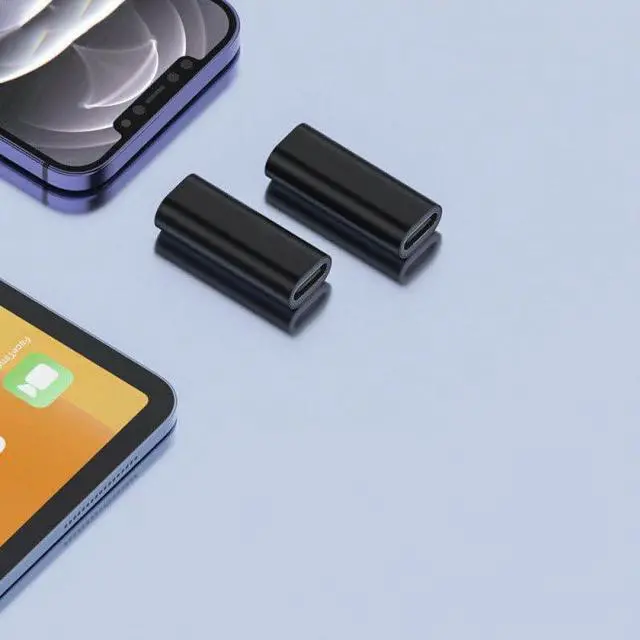 Alt view image 3 of 4 - USB C Female to Female Coupler, 2Pack USB 3.1 Type C Adapter Extension Connector for Connecting 2 USB-C Cables, Compatible Supports Fast Charging Data Transfer