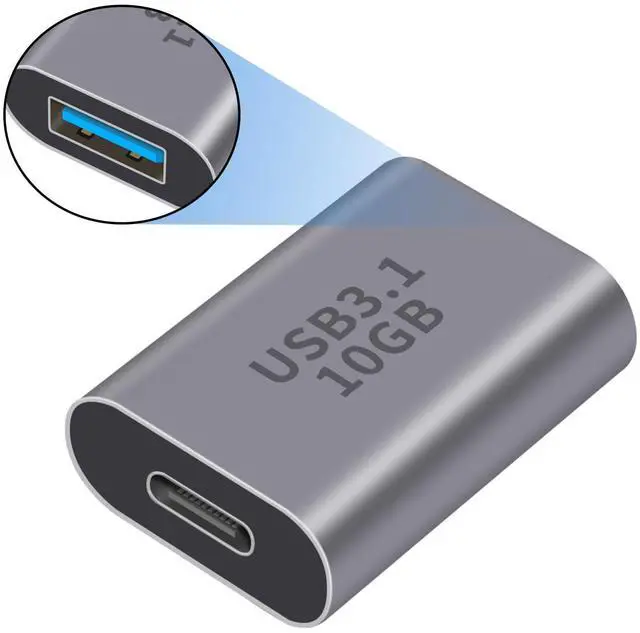 Alt view image 3 of 7 - Duttek USB C Female to USB Female Adapter 3.1 Gen2, 10Gbps Bi-Directional Type C to Type A OTG Adapter Support Data Sync and Charging for Laptop, PC, iPhone, MacBook Pro, Laptop