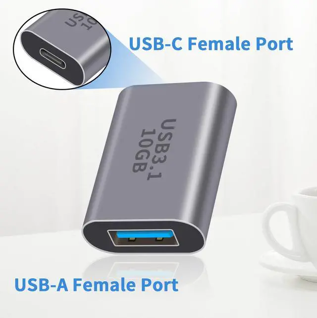 Alt view image 5 of 7 - Duttek USB C Female to USB Female Adapter 3.1 Gen2, 10Gbps Bi-Directional Type C to Type A OTG Adapter Support Data Sync and Charging for Laptop, PC, iPhone, MacBook Pro, Laptop