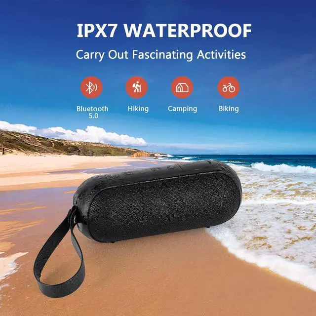 Alt view image 4 of 6 - Bluetooth Speaker with RGB Light, 30W Portable Bluetooth Wireless(100FT Range) Loud Stereo Sound, IPX7 Waterproof Shower Speakers, RGB Multi-Colors Rhythm Lights, 1000mins Playtime for Indoor&Outdoor