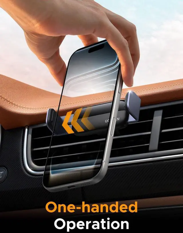 Alt view image 2 of 7 - UGREEN Car Vent Phone Mount Air Vent Clip Phone Holder Car Mount Mini Size Compatible with iPhone 17 16 15 14 13 12 Pro Max Mini Plus, iPhone 11 SE XS XR 8 7 6 6S Smartphone