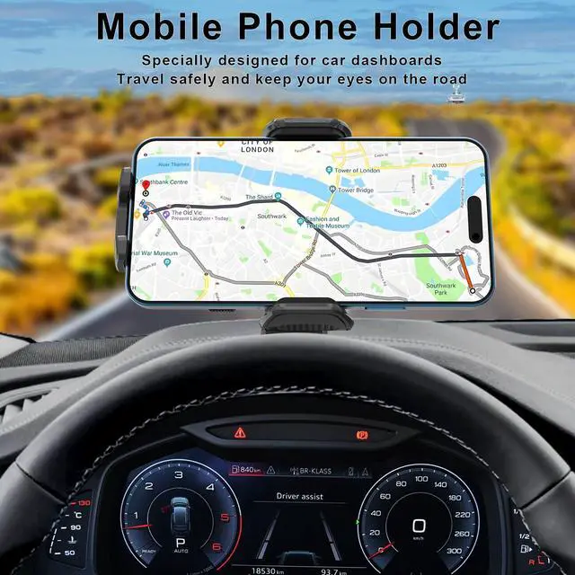 Alt view image 4 of 7 - Cellet Dashboard Car Mount, 3M Sticker Mount Smartphone Holder, Cell Phone Holder Compatible with iPhone 16 Pro Max, Samsung Galaxy, Google Pixel, Moto, Google Map Driving