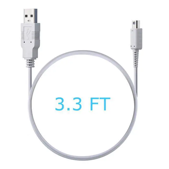 Alt view image 2 of 6 - SUNMON USB Charger Cable for Wii U Gamepad Remote Controller Back-up USB Charger Power Cable Cord Replacement - White