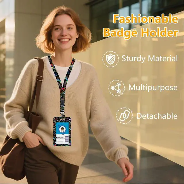 Alt view image 2 of 7 - Gamepad Badge Holder with Boys Lanyard, Game ID Badge Holder