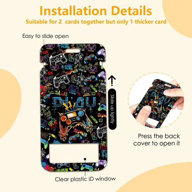 Alt view image 6 of 7 - Gamepad Badge Holder with Boys Lanyard, Game ID Badge Holder