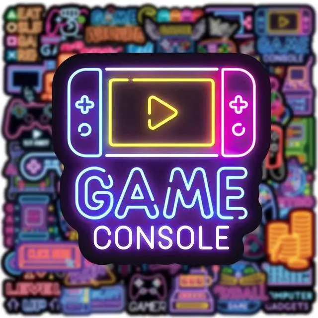 Alt view image 2 of 7 - 50pcs Neon Gamepad Sticker Packs, Prizes for Kids Classroom Rewards, Waterproof Vinyl Game Controller Stickers for Water Bottles Laptop Scrapbooking Skateboard Journaling Luggage Tumbler etc