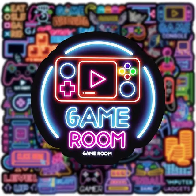 Alt view image 3 of 7 - 50pcs Neon Gamepad Sticker Packs, Prizes for Kids Classroom Rewards, Waterproof Vinyl Game Controller Stickers for Water Bottles Laptop Scrapbooking Skateboard Journaling Luggage Tumbler etc